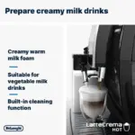 De’Longhi Dinamica Plus ECAM370.70.B Bean to Cup Coffee Machine with LatteCrema, 1.8 L – Black – image 9