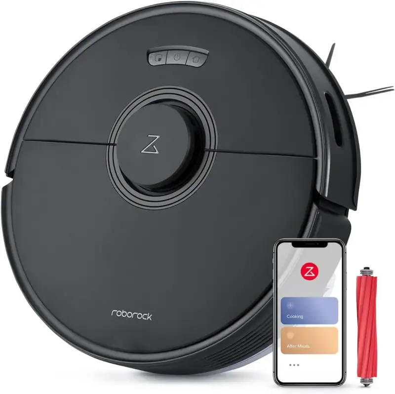 Roborock Q5 Max+ Robot Vacuum and Mop with Auto-Empty Dock, 5,500 Pa – Black