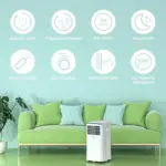 Comfee MPPH-08CRN7 Aire acondicionado portátil 3 en 1, 8000 BTU, 29 m² – Blanco