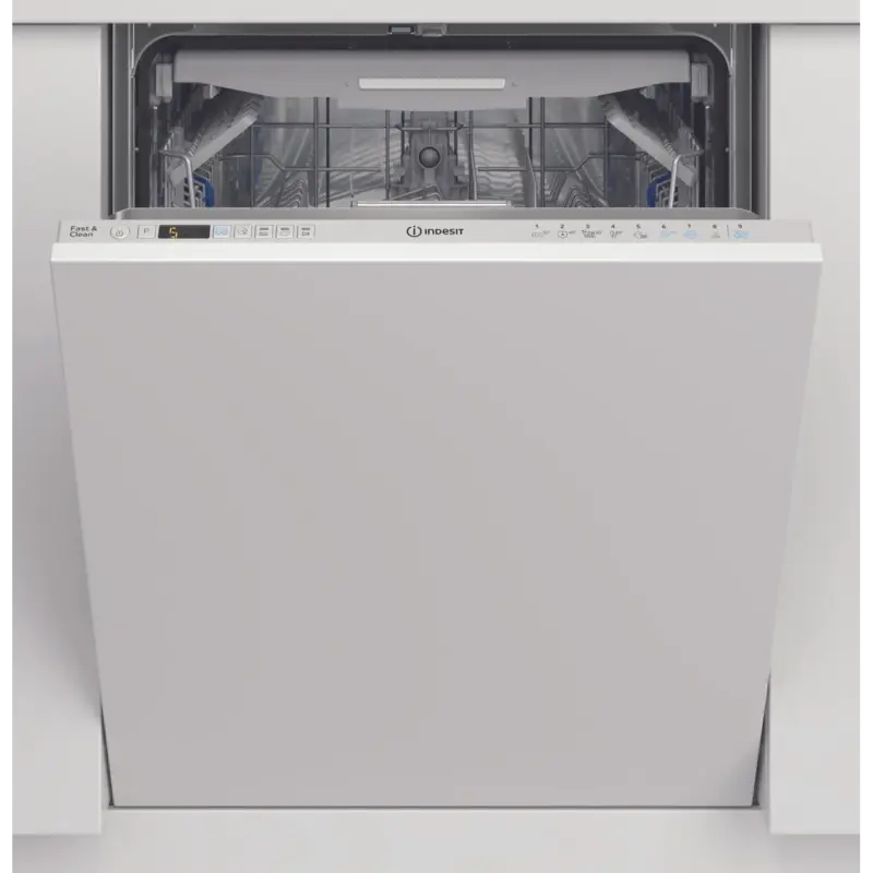 Indesit DIO3T131FEUK Fully Integrated Dishwasher, 14 Place Settings, Extra Hygiene – White