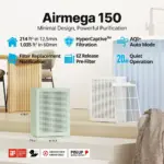 Coway Airmega 150 Compact Air Purifier with HyperCaptive Filtration – Dove White – image 5