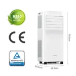 Comfee Breezy Cool 2.6 Wi-Fi Portable Air Conditioner, 9000 BTU, 33 m² – White – image 2