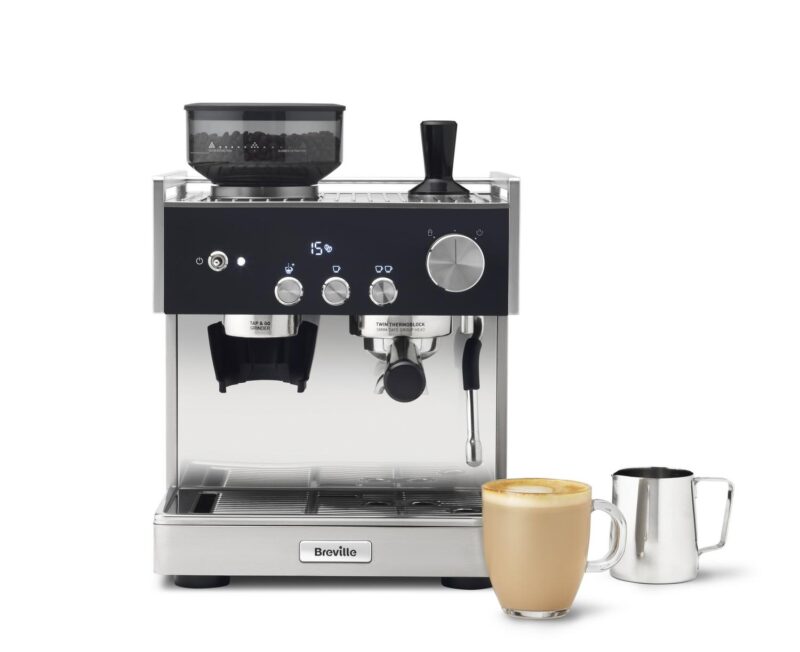 Breville Barista Signature VCF160 Espresso Machine with Grinder, 2.8 L, 15 Bar – Stainless Steel