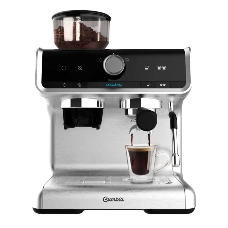 Cecotec Power Espresso 20 Barista Cream Espresso Machine with Grinder, 20 Bar – Cream