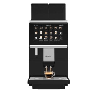 Cecotec Cremmaet Lounge Commercial Bean to Cup Coffee Machine, Dual Grinder, 35 Drinks – Black