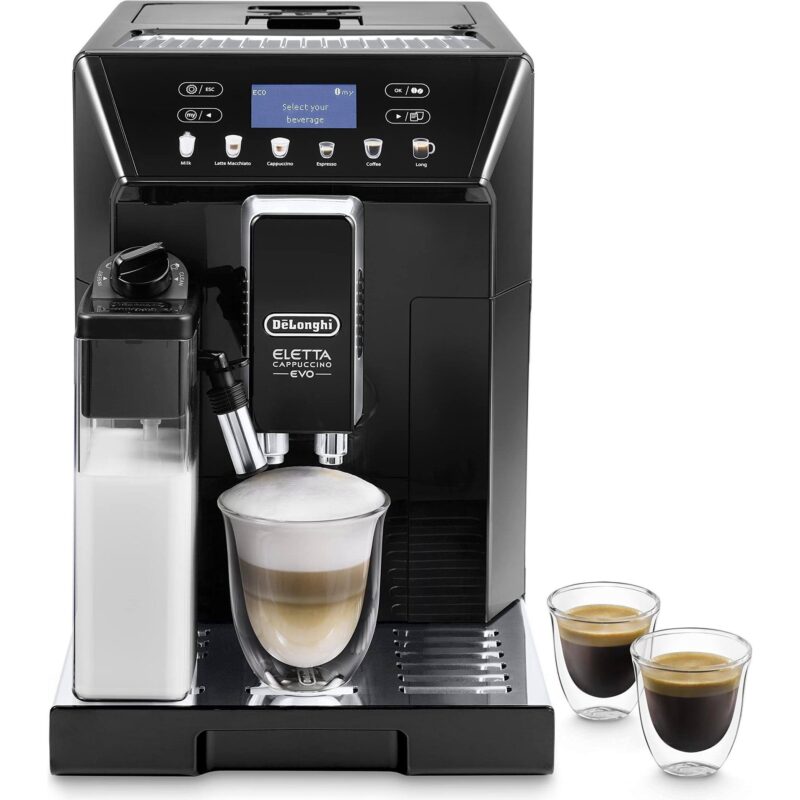 De'Longhi Eletta Cappuccino Evo ECAM46.860.B Bean to Cup Coffee Machine, 2 L – Black