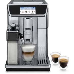 De'Longhi PrimaDonna Elite ECAM650.85.MS Bean to Cup Coffee Machine with App Control, 2 L – Black/Stainless Steel