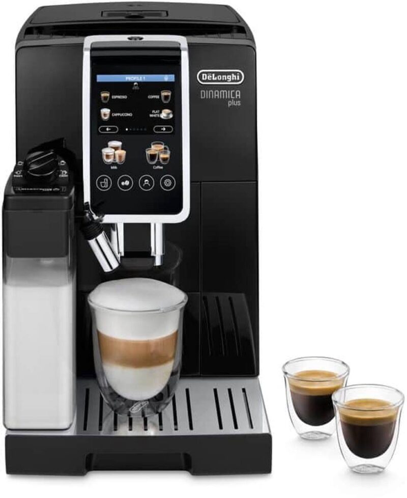 De'Longhi Dinamica Plus ECAM382.70.B Bean to Cup Coffee Machine with LatteCrema, 1.8 L – Black