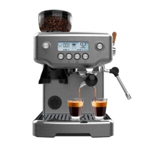 Cecotec Power Espresso 20 Barista Steel & Grind Espresso Machine with Grinder, 20 Bar – Stainless Steel