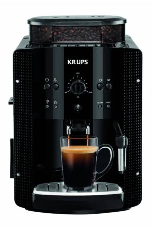 Krups EA8108 Bean to Cup Coffee Machine, Compact Thermoblock – Black