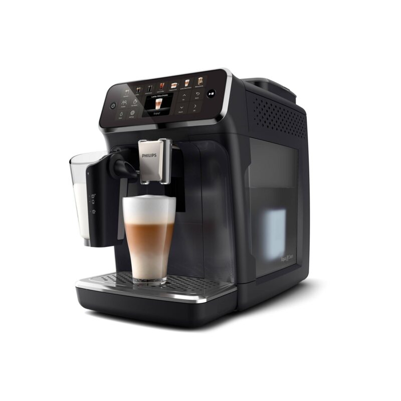 Philips 4400 Series EP4441/50 LatteGo Bean to Cup Coffee Machine, 12 Programmes – Black