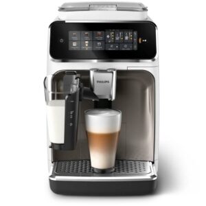 Philips Series 3300 EP3343/90 LatteGo Bean to Cup Coffee Machine – Chrome/White
