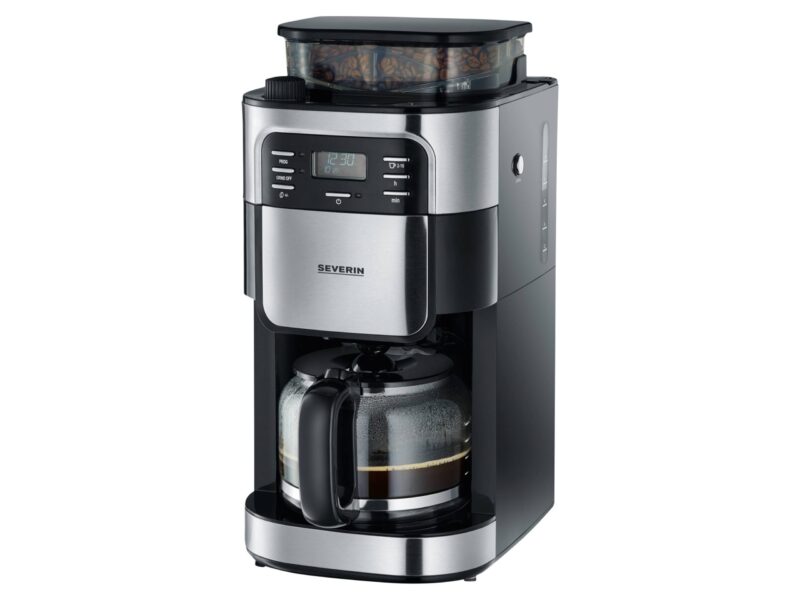 images-330.jpg SEVERIN KA 4810 Filter Coffee Machine with Integrated Grinder, 10 Cups – Black/Stainless Steel