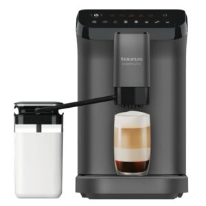 Taurus Accento Latte Bean to Cup Coffee Machine with Milk Carafe – Grey