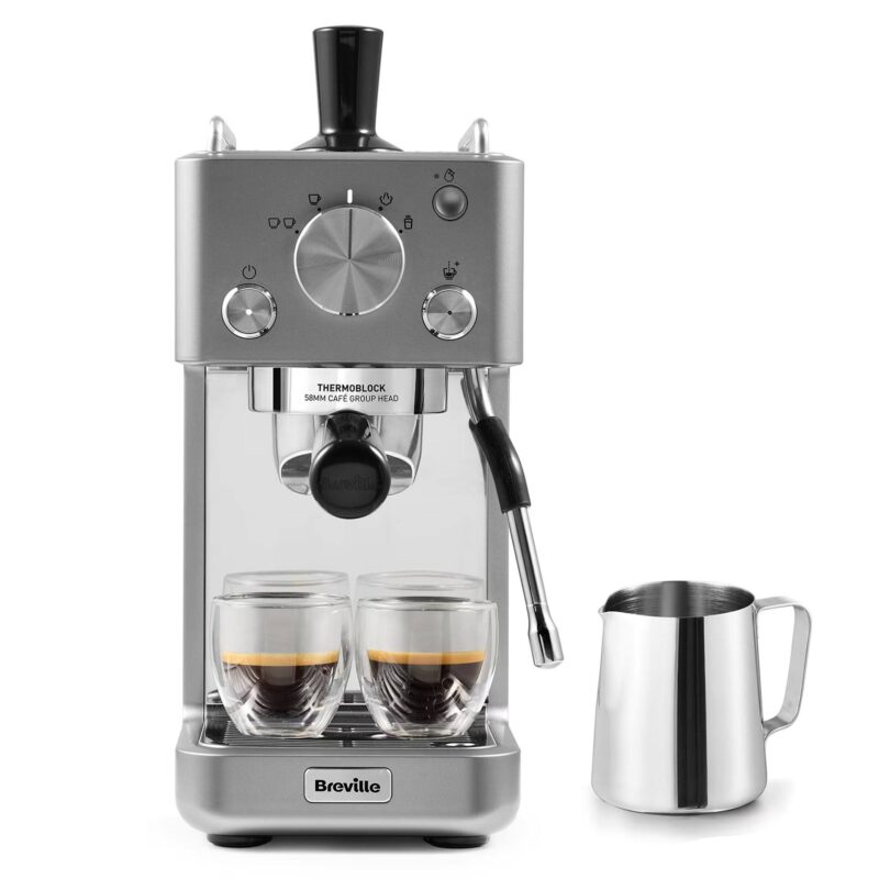 Breville Barista Slimline VCF185X Espresso Machine, 1.2 L, 15 Bar – Silver