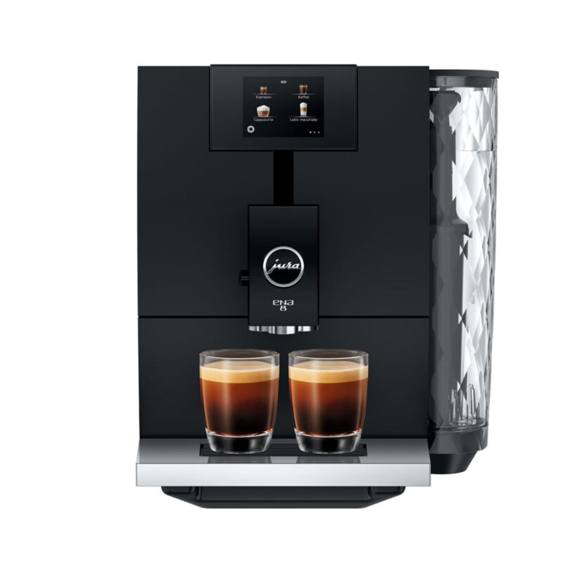 JURA ENA 8 Bean to Cup Coffee Machine – Metropolitan Black JURA ENA 8 Bean to Cup Coffee Machine – Metropolitan Black
