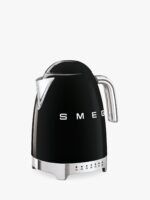 Smeg KLF04BLEU Hervidor de agua años 50 con temperatura variable, 1,7 L – Negro