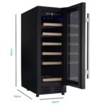 electriQ eiQ30WINEBG 18 Bottle 30cm Under Counter Wine Cooler – Black – image 4