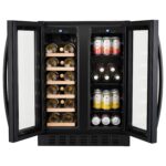 electriQ eiQ60DDWINEBG Dual Zone Wine and Drinks Cooler, 34 Bottle – Black Glass – image 3