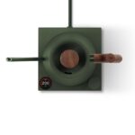 Fellow Stagg EKG Pro Hervidor eléctrico de cuello de cisne, 0,9 L, Wi-Fi, LCD – Woodland Green con detalles de nogal