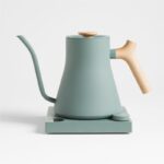 Fellow Stagg EKG Pro Electric Gooseneck Kettle, 0.9 L, Wi-Fi, LCD – Smoke Green with Maple Accents