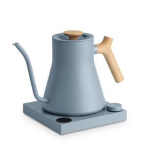 Fellow Stagg EKG Pro Electric Gooseneck Kettle, 0.9 L, Wi-Fi, LCD – Hazy Blue with Maple Accents
