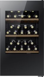 Hisense RW12D4NWG0 Vinoteca de libre instalación, 30 botellas – Negro
