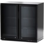 Adexa BC02PP Back Bar Cooler, 2 Hinged Doors, 220 L – Black – image 3