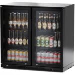 Adexa BC02PP Back Bar Cooler, 2 Hinged Doors, 220 L – Black – image 2