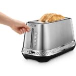 De'Longhi Diadema CTV3003 Tostadora de 4 rebanadas, ranura larga, 1500 W – Platino