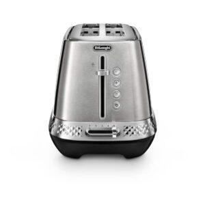 De’Longhi Diadema CTV3003 4-Slice Long Slot Toaster, 1500 W – Platinum