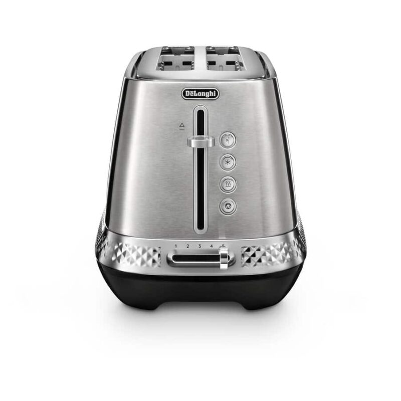 De'Longhi Diadema CTV3003 Tostadora de 4 rebanadas, ranura larga, 1500 W – Platino De'Longhi Diadema CTV3003 Tostadora de 4 rebanadas, ranura larga, 1500 W – Platino