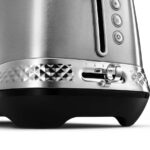 De'Longhi Diadema CTV3003 Tostadora de 4 rebanadas, ranura larga, 1500 W – Platino