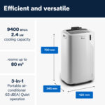 De'Longhi Pinguino PAC EM82 ECO Aire acondicionado portátil, 9400 BTU, 38 m² – Blanco