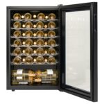 electriQ eiQ130FSWINE 48 Bottle Freestanding Wine Cooler, 130 L – Black – image 2