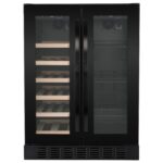 electriQ eiQ60DDWINEBG Dual Zone Wine and Drinks Cooler, 34 Bottle – Black Glass – image 2