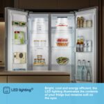 Fridgemaster MS83430ES Total No Frost American Fridge Freezer, 441 L – Silver – image 2