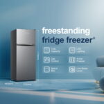 Fridgemaster MTM48120ES Freestanding Fridge Freezer, 124 L, 80/20 – Silver – image 3
