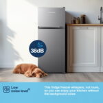 Fridgemaster MTM48120ES Freestanding Fridge Freezer, 124 L, 80/20 – Silver – image 2