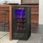 HOMCOM 50 L Freestanding Wine Cooler, 18 Bottles – Black – image 2