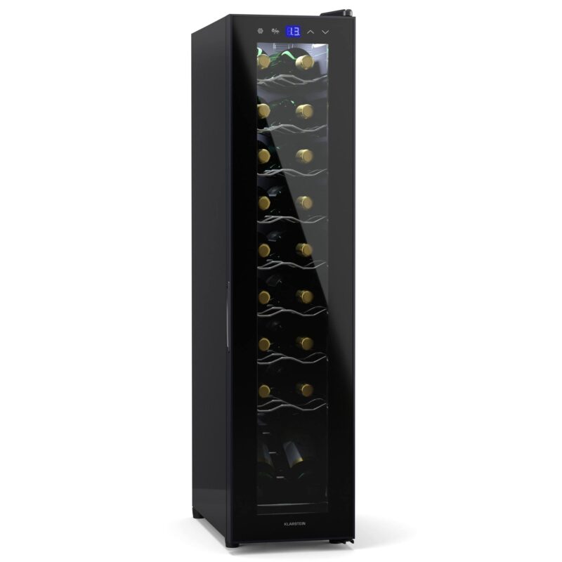 Klarstein Shiraz 18 Slim Uno Vinoteca, 18 botellas – Negro