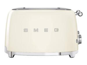 Smeg TSF02CRUK 50’s Style 4 Slice Long Slot Toaster – Cream