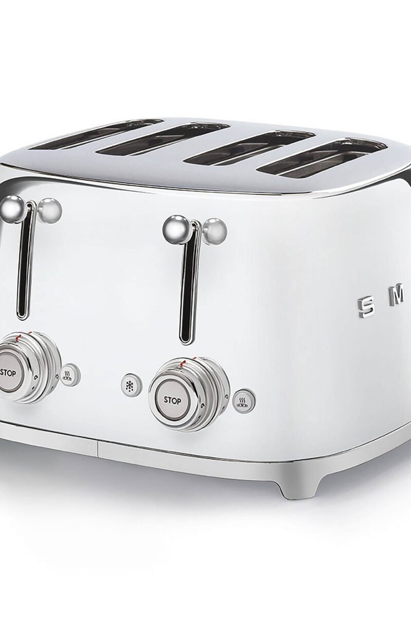 Smeg TSF03SSUK 50’s Style 4 Slice 4 Slot Toaster – Stainless Steel