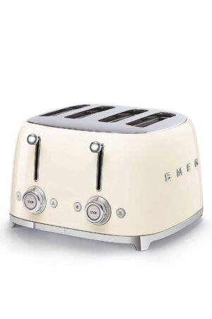 Smeg TSF03CRUK 50’s Style 4 Slice 4 Slot Toaster – Cream