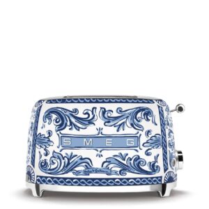 Smeg x Dolce&Gabbana TSF01DGBEU Tostadora de 2 rebanadas – Blu Mediterraneo