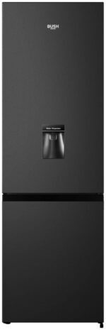 Bush ME55180FFWTDB Freestanding Fridge Freezer with Water Dispenser, 268 L, 70/30 – Black