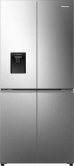 Hisense RQ5P470SMIE Frigorífico puerta francesa, 482 L, Total No Frost – Plata / Acero inoxidable