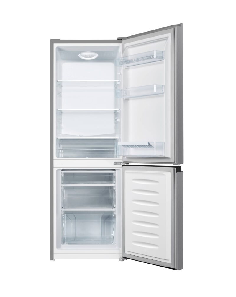 images-261.jpg Fridgemaster MC50165ES Freestanding Fridge Freezer, 175 L, 70/30 – Silver