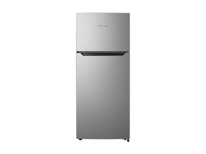 Fridgemaster MTM48120ES Freestanding Fridge Freezer, 124 L, 80/20 – Silver