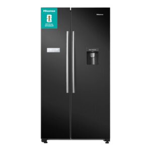 Hisense RS741N4WBE American Fridge Freezer, 578 L, Water Dispenser – Black
